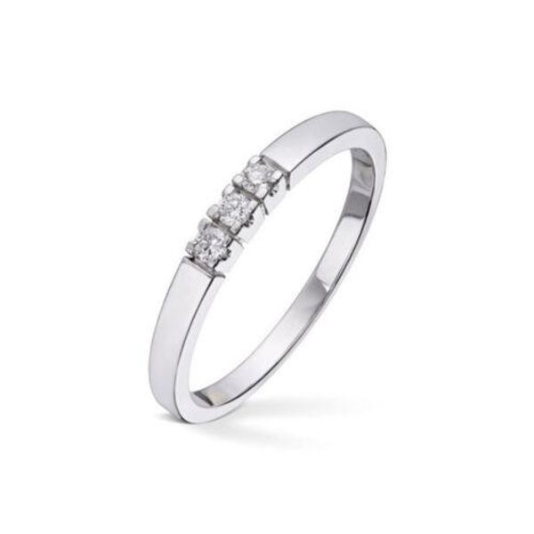 Hovedbilde Allianse Diamant Ring i Hvitt Gull 0,09 W.SI